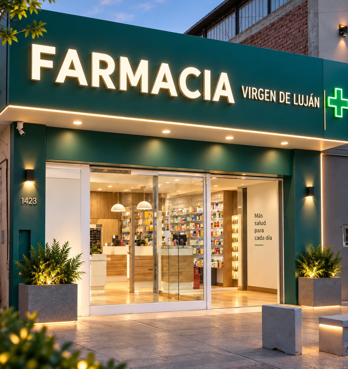 Fachada de Farmacia Virgen de Luján